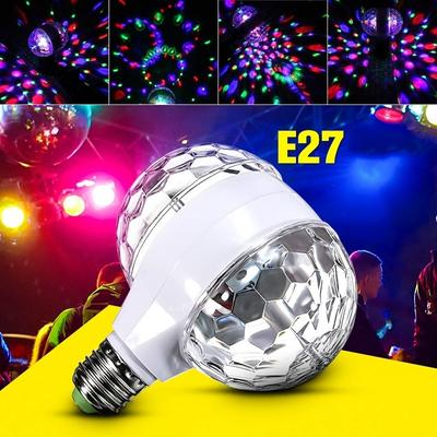 E27 6W Doppelkopf LED Kugel Bühnenlicht Rotierende Lampe KTV Club Party Weihnachtsdekoration