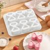 6 Cavities Silicone Chocolate Mould 3D Mousse Cake Mold Jelly Pudding Mold  Kitchen Baking