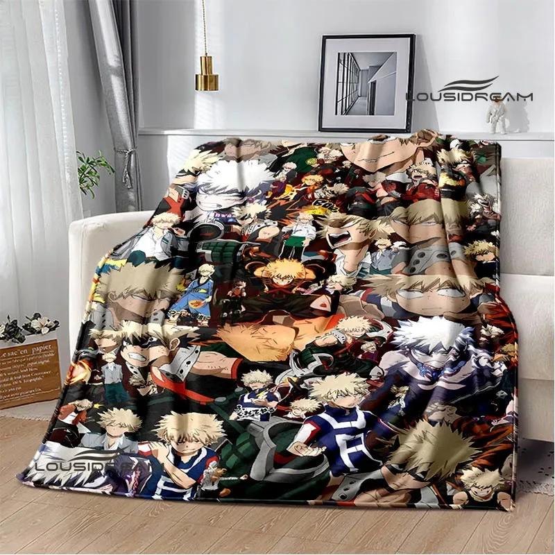 Decke mit Cartoon-Aufdruck „My Hero Academia“, warme Flanelldecken, weiche und bequeme Decke, Reisedecke für Zuhause, Geburtstagsgeschenk