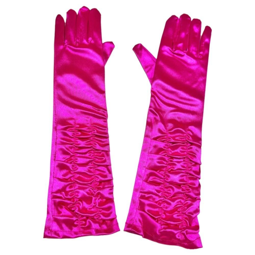 

Elasticity Full Finger Gloves Korean Style Bridal Gloves Arm Warmer Cosplay Stage Performance