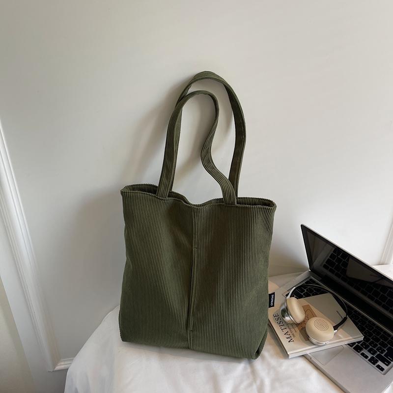 Large Capacity Tote Bag Women's Solid Color Shoulder Bag