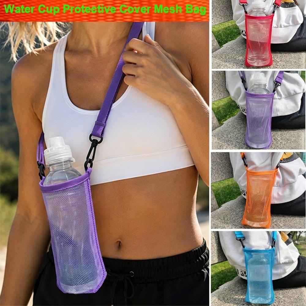 Unisex Protective Cover Mesh Bag Useful Sport Water Bottle Cover New Water Cup Hanging Bag