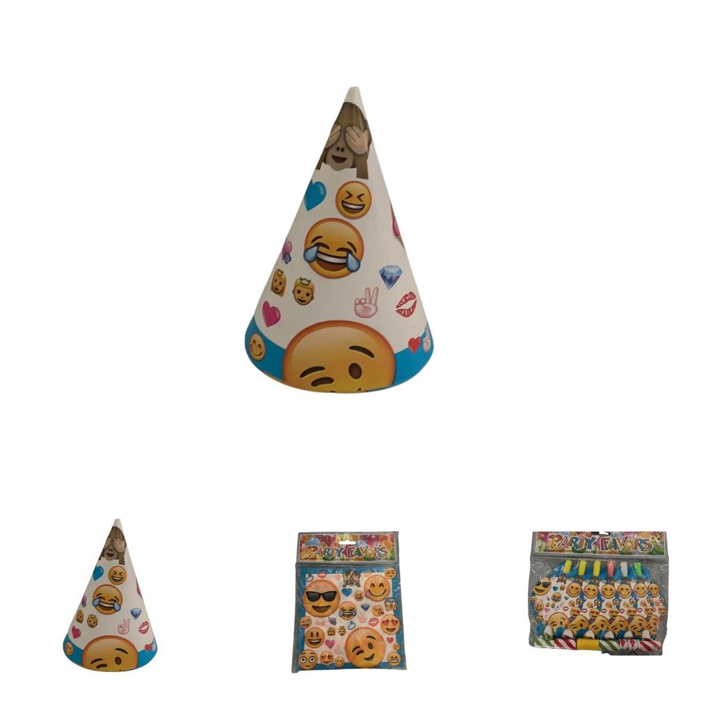Emoji Party Tableware Set With Disposable Plates Cups Napkins And Tablecloth For Holiday Celebrations