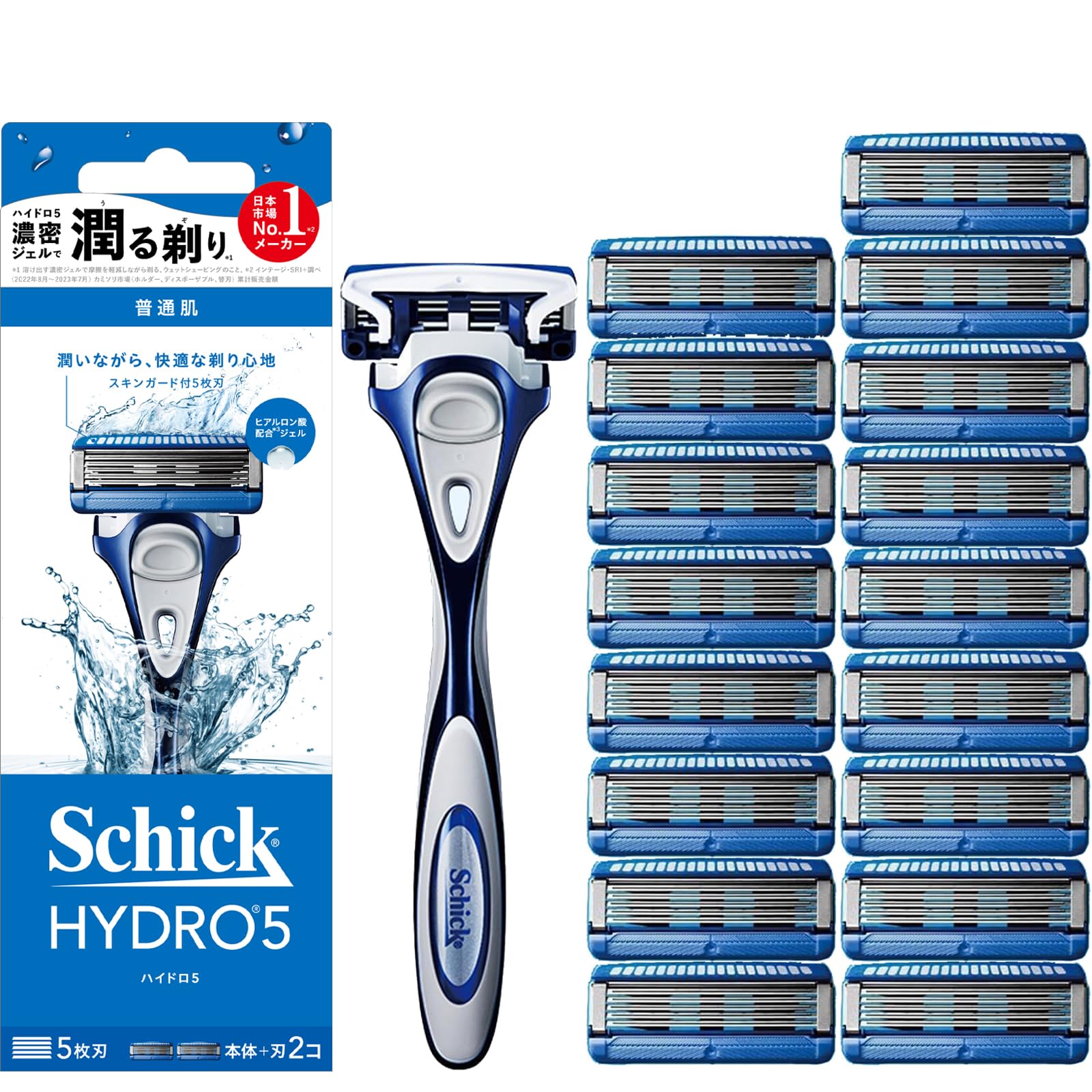 

Schick Hydro 5 Basic Holder and Replacement Blade Set Blade Included 17 Replacement Blades