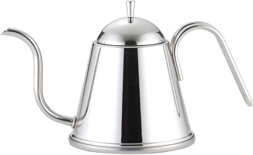 Yoshikawa Stainless Steel Drip Pot, 1.0L, Narrow Mouth, Induction and Direct Heat Compatible, Tsubame-Sanjo, Made In Japan, Fons SH8994