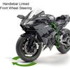 1:9er Maßstab H2R 1199 Motorrad Modell Spielzeug Gelenk Lenkung Stoßdämpfung Motorräder Sound Licht Modelle Geschenke für Kinder Jungen