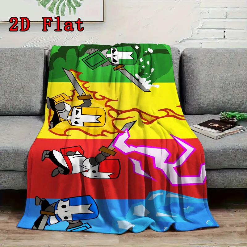 Castle Crashers 2D Flat Pattern Flannel Blanket High quality All Seasons Warmth and Comfort Perfect for Christmas Gifts.DMT0925528