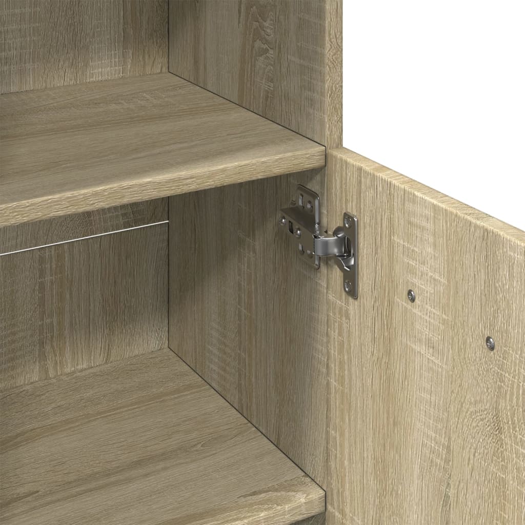 Bathroom Cabinet In Sonoma Oak 30.5 X 30 X 95 Cm Particleboard