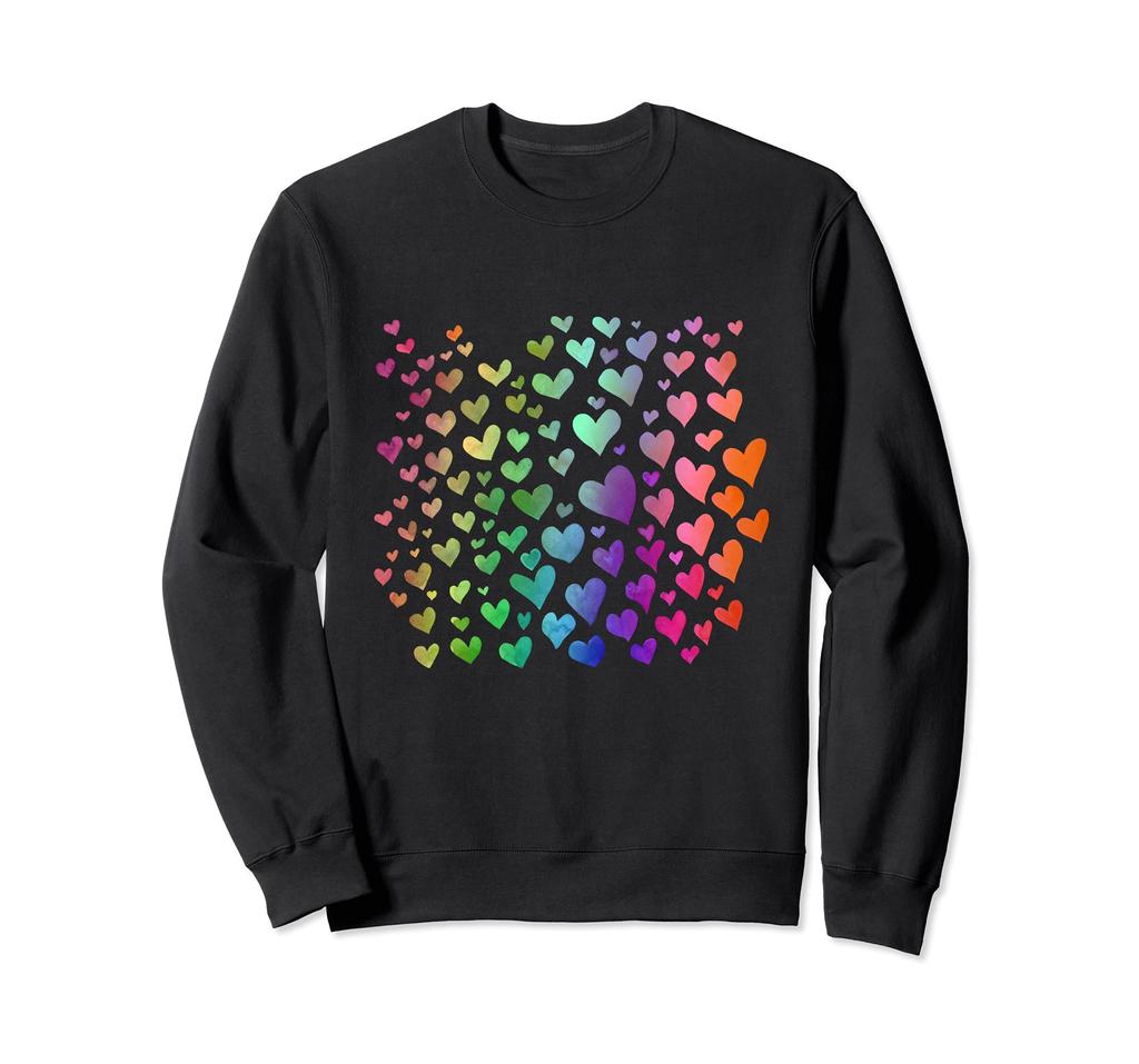 Rainbow Love Hearts Cute Valentine's Day Lovers LGBTQ Artist Trainer