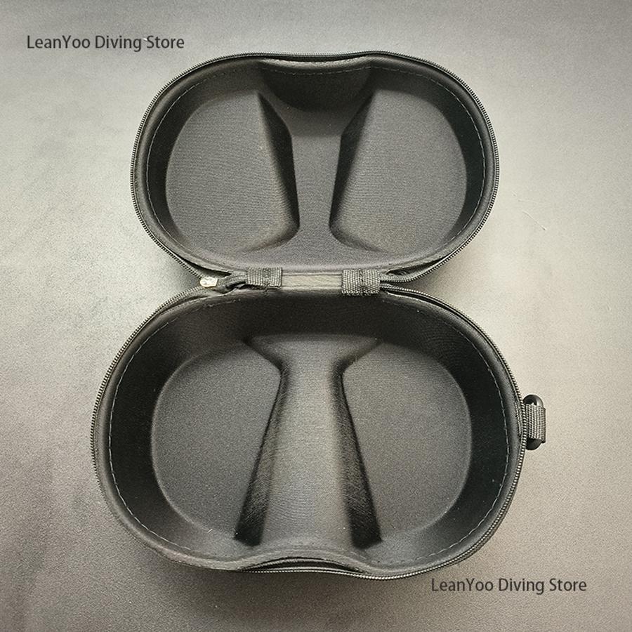 Dış Mekan Aynalı Temperli Cam Şnorkel Maskesi UV Korumalı Dalış Gözlüğü Yüzme İçin Siyah Fermuarlı Kutuda Paket