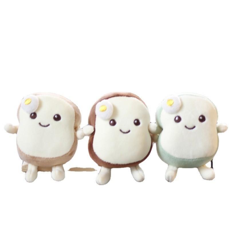 Adorable Plush Bread Keychain Cute Soft Toy Creative Cartoon Bag Charm 11 Cm