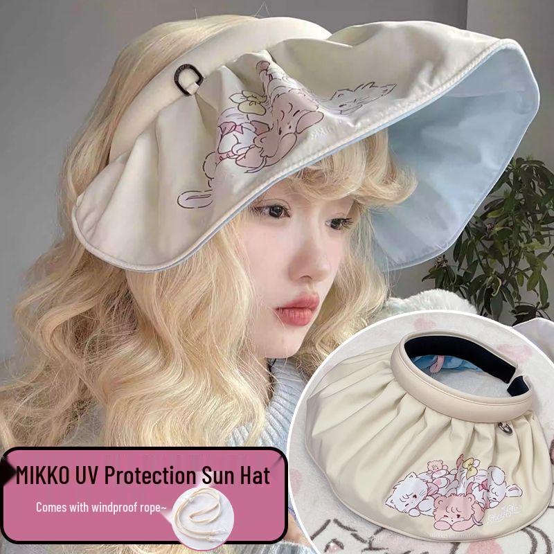 

Mikko Large Brim Sun Hat with UPF50 UV Protection and Cute Girls Headband
