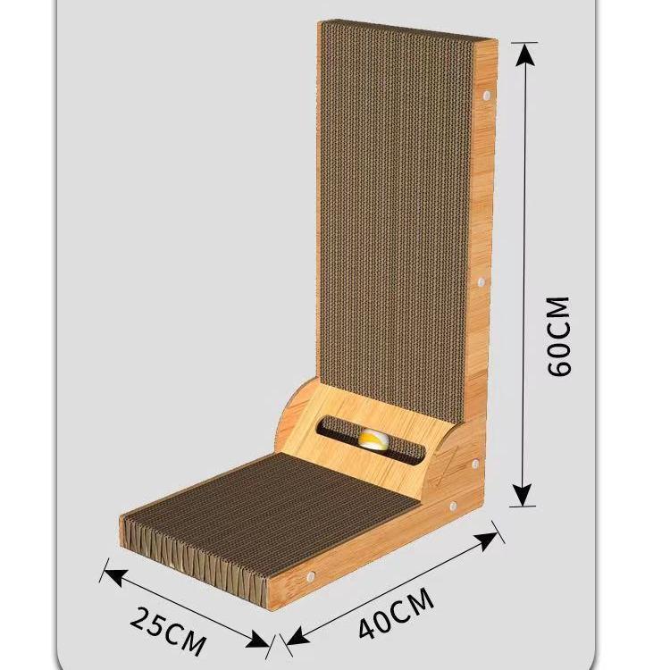 Large L-Shaped Cat Scratch Board - Durable, Non-Shedding, Scratch-Resistant Sofa Protector