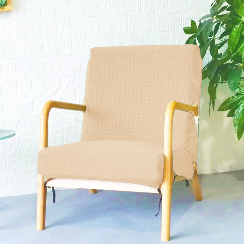 Waterproof Elastic Armrest Leisure Single Sofa Cover Solid Universal Solid Wood Chair Cover Home Bench Seat Sitting Cover