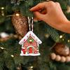 Wooden Hanging Decor for Christmas 24/36Pcs Gingerbread House Ornaments, Xmas Tree with Rope, Indoor Party Decorations Ornaments Holiday New Year Home