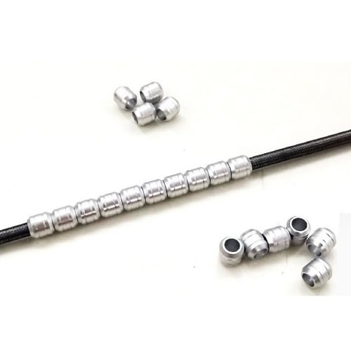 Cicogna Metal Pipe Parts, Gunpla Power Pipe Set, 3mm, 4mm, 5mm Diameter, 63-Piece Set, for Plastic Models, Robots, and Detailing (Silver)