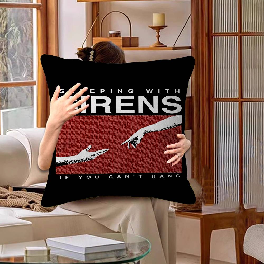 Band S-Sleeping With Sirens Classic Lucky Dragon Pillow Cover Sofa Cushion Cover Home Room Decoration Children Gift