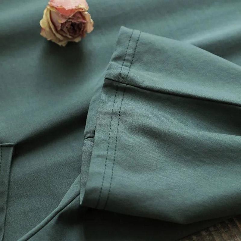 Bavlněné tričko Velká velikost Topy s krátkým rukávem Dámské Jaro a Léto Pohodlné Ležérní Spodní tričko Jednobarevné Kapsičkové topy Dámské