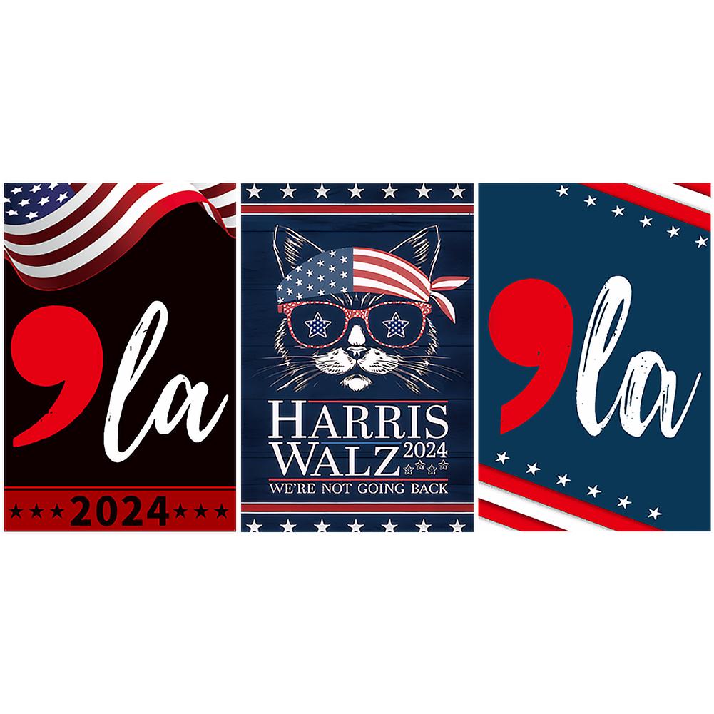 

Kamala Harris 2024 Garden Flag Double Sided Kamala Harris Tim Walz Yard Flags Presidential Election and Democratic Party Support