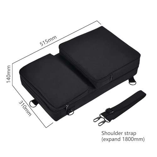 YipuVR Pioneer DJ Controller Bag for DDJ-FLX4/DDJ-400/DDJ-SB3/DJ-202/Inpulse 300, with Shoulder Strap, Waterproof, Shockproof, Large Capacity, Easy to