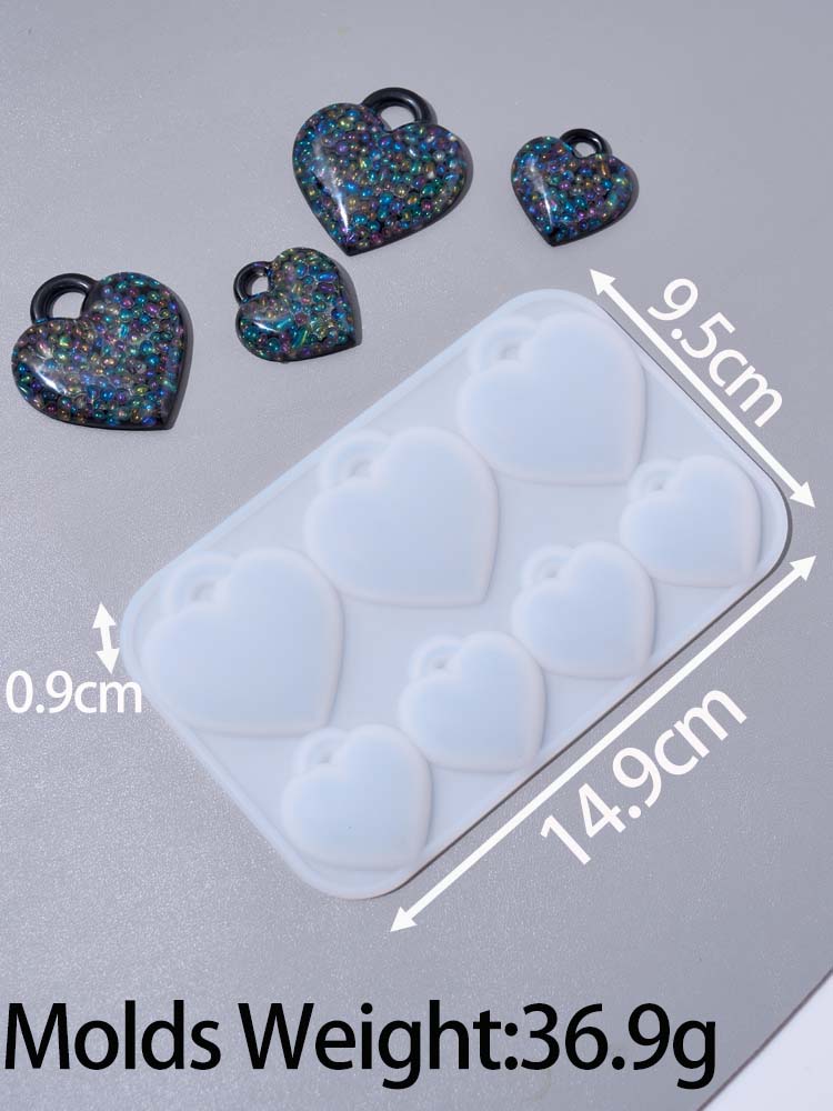 

Love Pendants Silicone Mold DIY Valentine s Day Ornaments Heart Shape Craft Gift Making UV Epoxy Resin Keychain Jewelry Molds