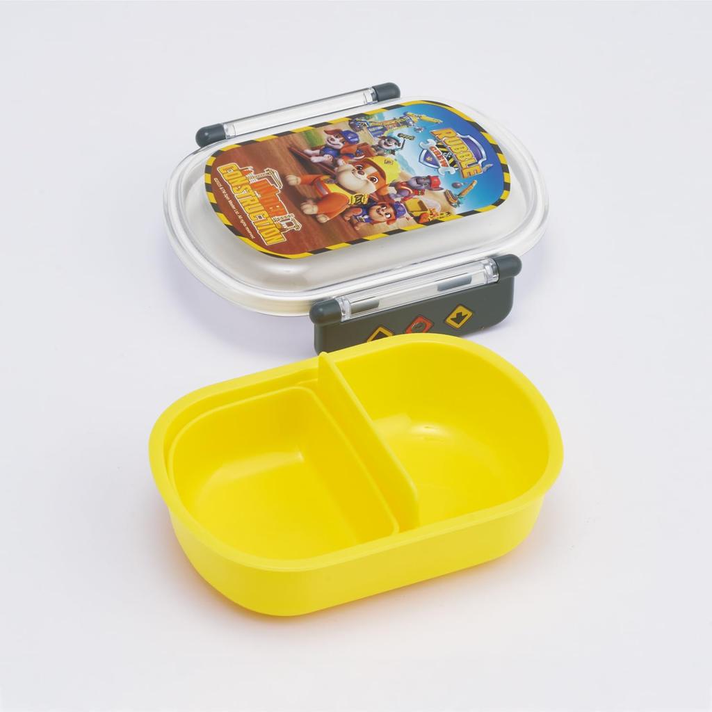 Skater Bento Fluffy Single Made In Dishwasher and Microwave Paw Patrol Rubble Kids' Box, Serving, Tier, 360ml, Japan, Safe, & Crew, Boys', QAF2BA-A