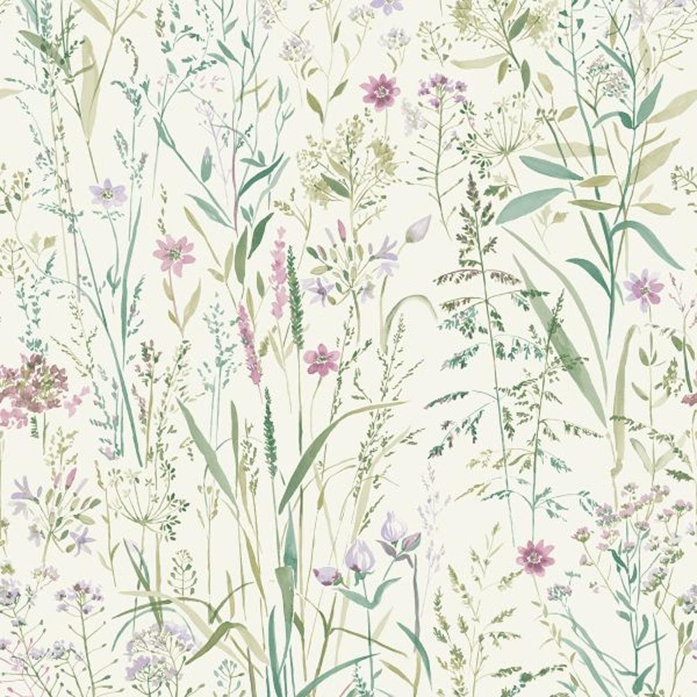 Grandeco Flower Vinyl Textured Wallpaper