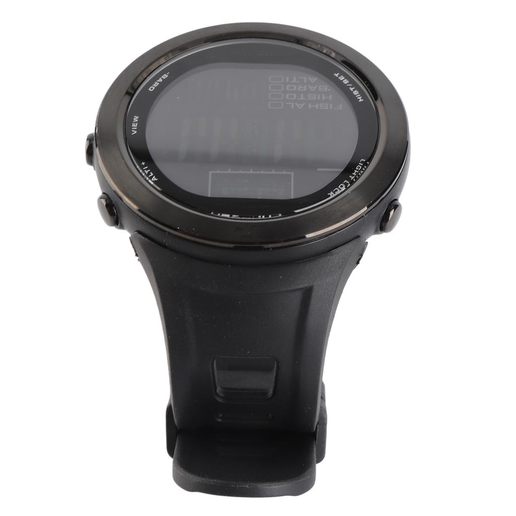 Fishing Barometer Watch Multifunctional Outdoor Waterproof Altimeter Altitude Air Pressure Thermometer FR720B Black