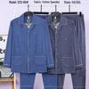 Dragon Pavilion Four Seasons Men's Loose Pajama Set: Cotton Lycra, Turn-Down Collar, Long Sleeve, Long Pants