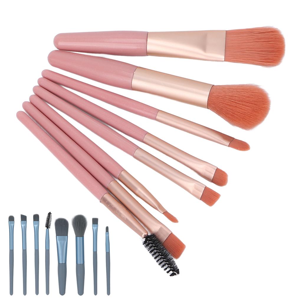 8pcs Makeup Brushes Set Portable Professional Cosmetic Blending Face Powder Brushes for Women Girls