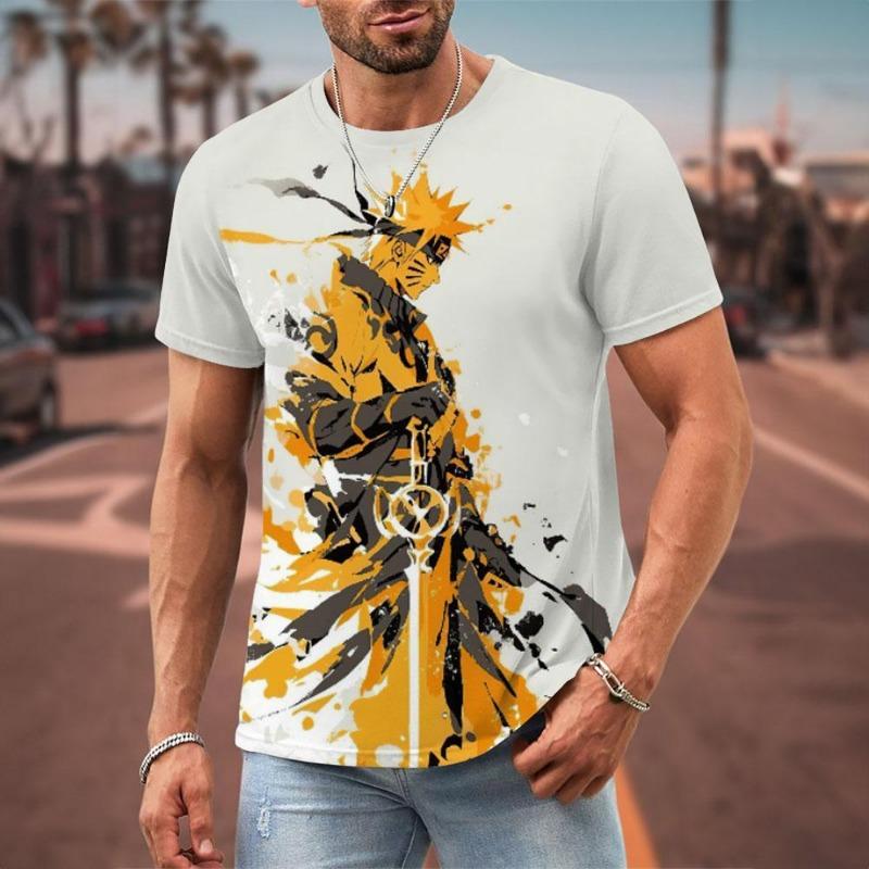 New Men's T Shirt Japanese Anime 3D Prints Casual Short Sleeve Tees Street Oversized Clothing Fashion Cartoon T-Shirts