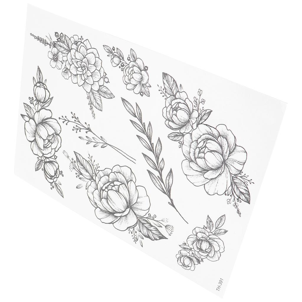 Temporäre Tattoos Frauen Wasserdicht Blume Lang Anhaltend Körper Fake Tattoo AufkleberTH 391