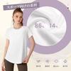 [Rovidorx] yoga wear tops pilates wear back open short sleeve t-shirt ladies sports Relaxing hot yoga sportswear gym wear fitness wear training