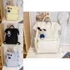 Casual Nylon Student Backpack With Embroidery And Air Cushion Straps For Middle School Girls And Boys
