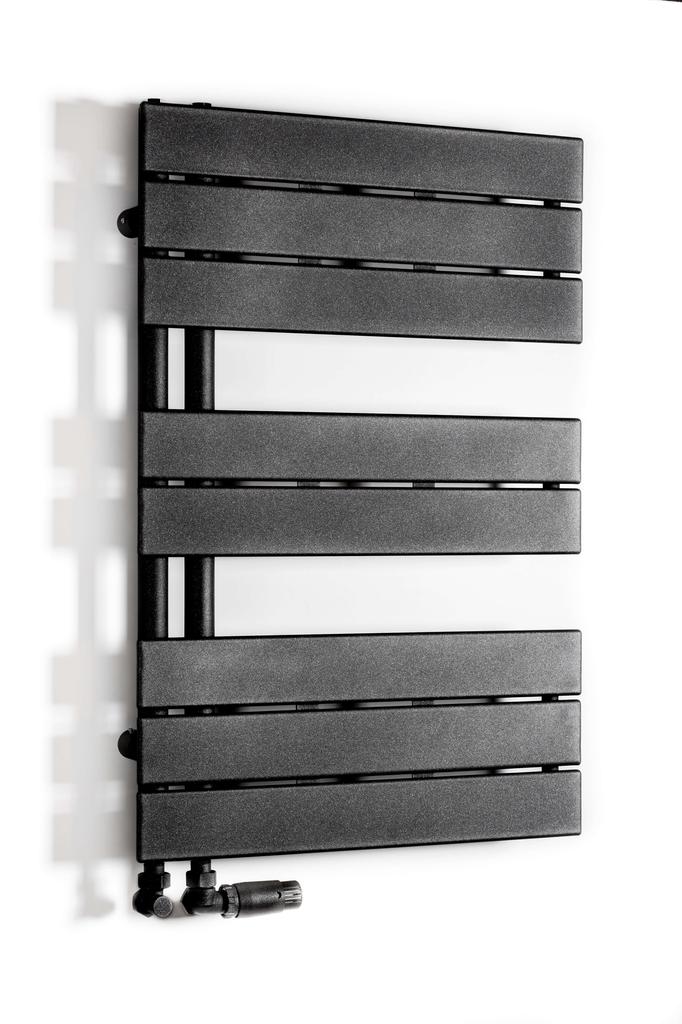 Grzejnik łazienkowy luxrad atakama 745 x 500 mm czarny mat str.