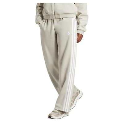 Essentials 3 Stripes Open Hem Fleece Joggers