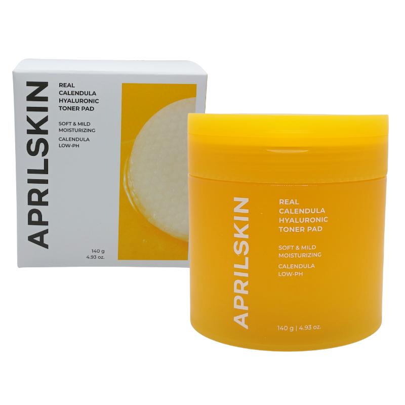 Aprilskin Real Calendula Hyaluronic Toner Pads, 60 pads, 140g, 1 pc