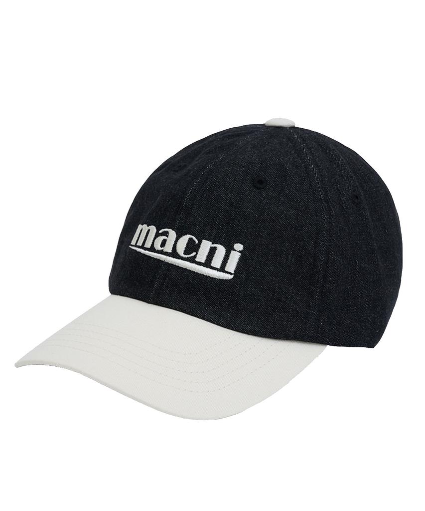 Makeuni Signature Logo Mix Ball Cap_Black Denim