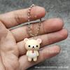 Rilakkuma Korilakkuma Key Chain Couple Relax Bear Cute Keychains New Bags Car Keys Ring Pendant Decor Kids Toys Best Friend Gift