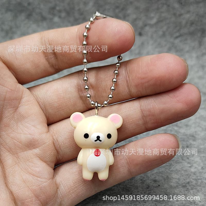 Rilakkuma Korilakkuma Key Chain Couple Relax Bear Cute Keychains New Bags Car Keys Ring Pendant Decor Kids Toys Best Friend Gift