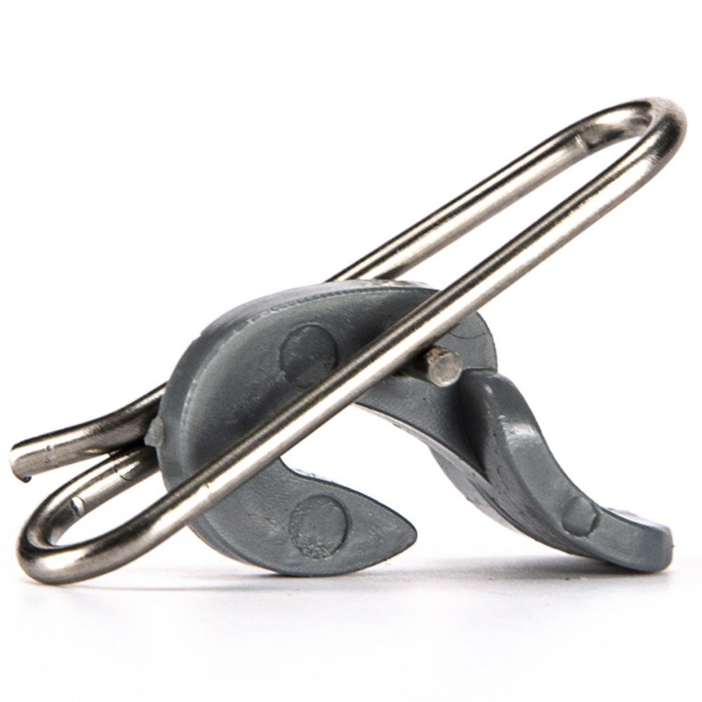 

20PCS Durable Stainless Steel Impact Bait Clip Grey Black Red Quick Release Hook Extractor Fishing Lure Clip Fishing Accessories сірий