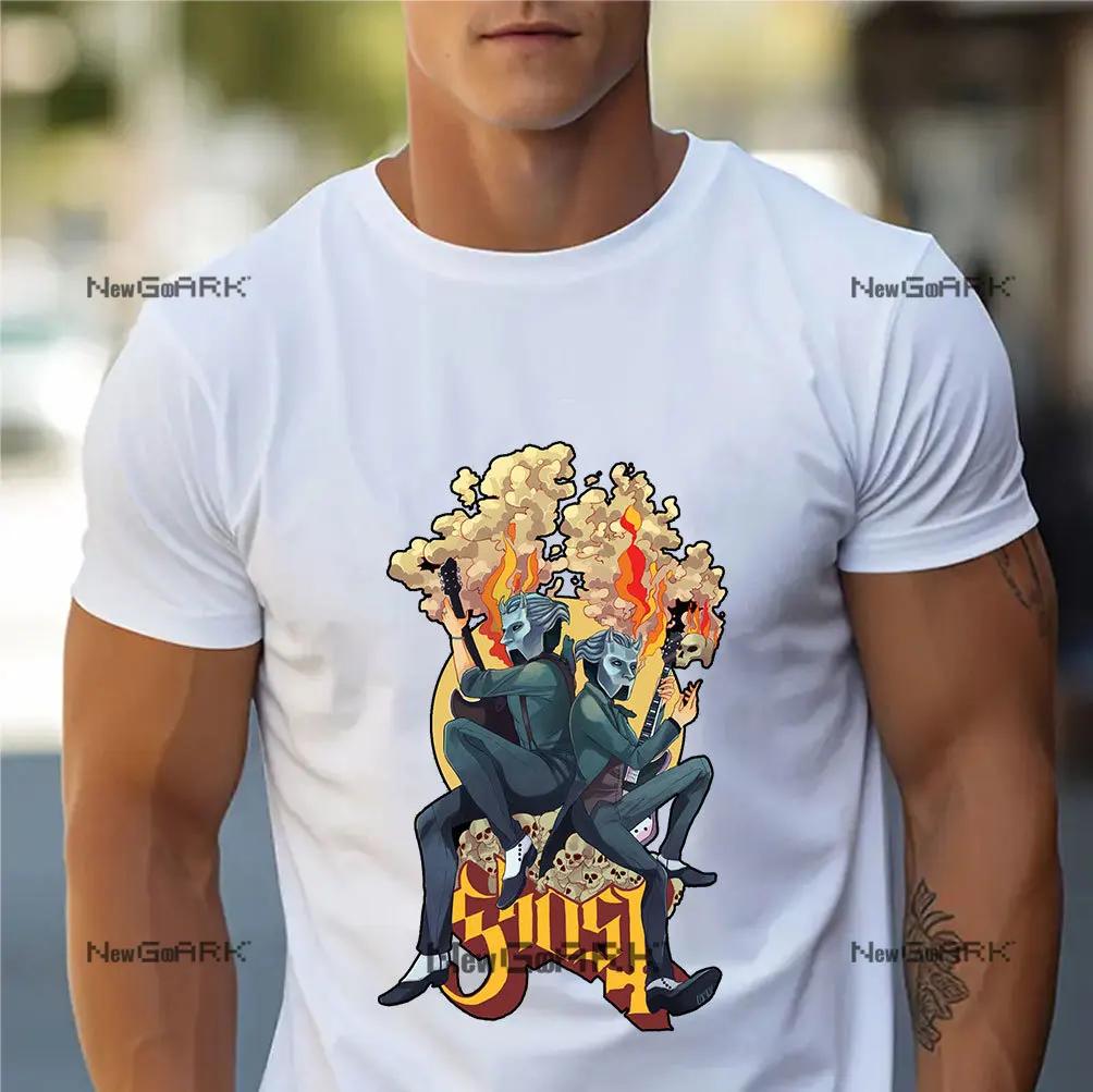 

Унисекс и WoВинтажная футболка с аниме-графикой Unisex, рубашка с поп-персонажем, группа призраков, с принтом, уличная одежда, мода, 1T 3XL