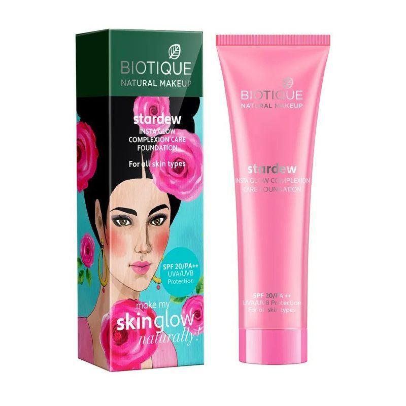 Fondotinta con SPF 20: ombra biscotto (30 ml), Stardew Insta Glow Fondotinta per la cura della carnagione SPF 20 Biscotto, Biotique