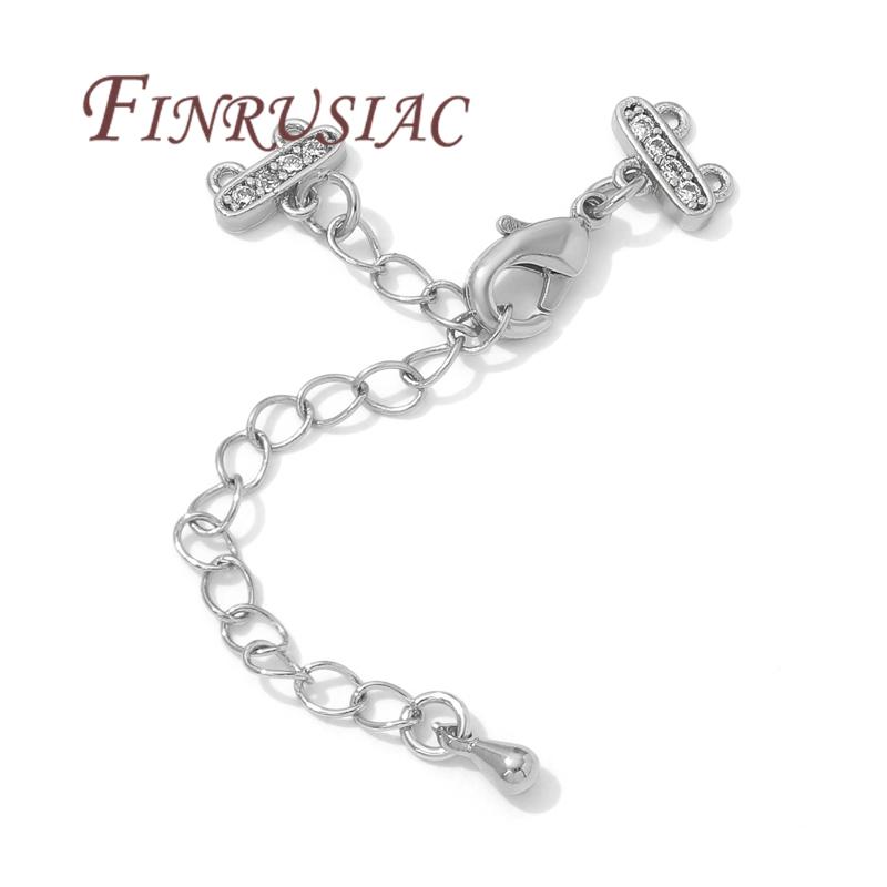 18K Gold Plated Extender Curb Chain,Bracelet Extender Lobster Clasp with Extension Chain Connector For DIY Bracelets Accessories