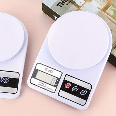 Přesná digitální kuchyňská váha – odolná, snadno použitelná, stylový bílý design s LCD displejem, funkce loupání, ideální pro ingredience, šperky a další