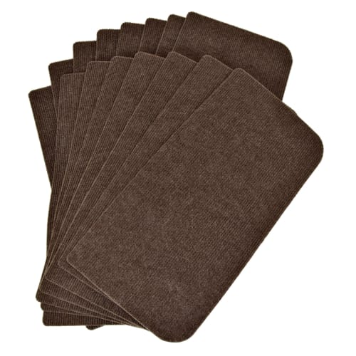 Watanabe Industries Japanese-Made Tile Carpet, Adhesive Mat for Stairs, 15-Piece Set, 45x22cm, Brown