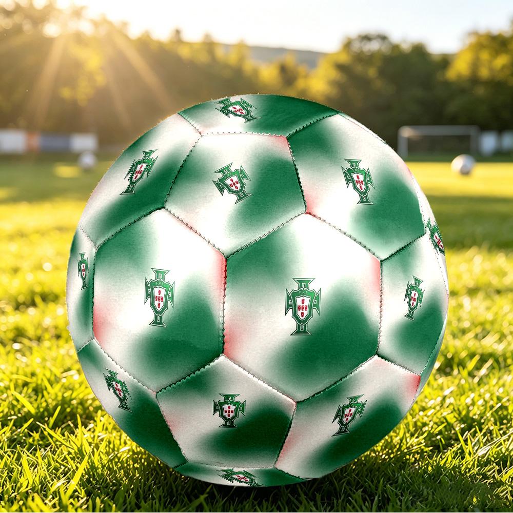 Portugal Football Printed Size 5 Soccer Ball Wear Resistant Standard Adult Training Football Fan Gift for Indoor Outdoor Match Sports