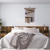 Bed Headboard with Nightstands Smoked Oak Wood Based Material