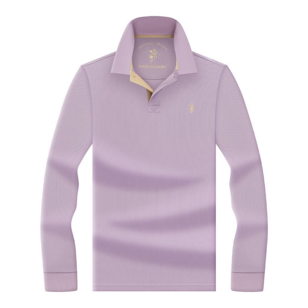 STORN New Men's Long Sleeved Polo Shirt Breathable Lightweight Shirt Luxurious Top Casual Men's Polo Shirt