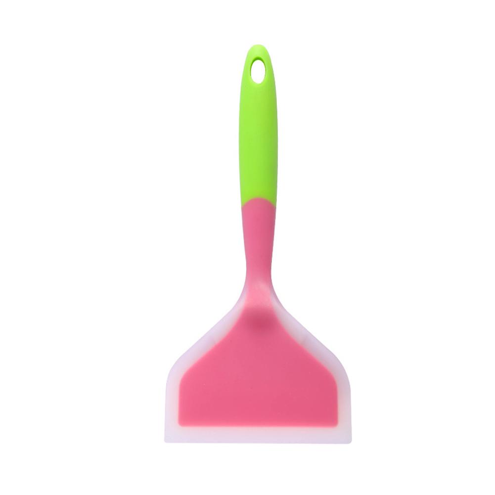 Kitchen Silicone Jade Spatula Non-Stick Pan Small Flat Spatula Portable Outdoor Wide Surface Silicone Spatula Kitchen